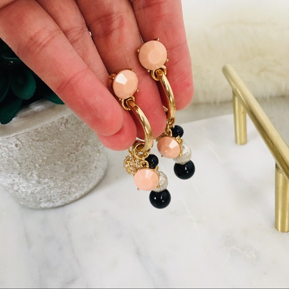 ANN TAYLOR Fireball Charm Drop Hoop Earrings - Picture 5 of 7